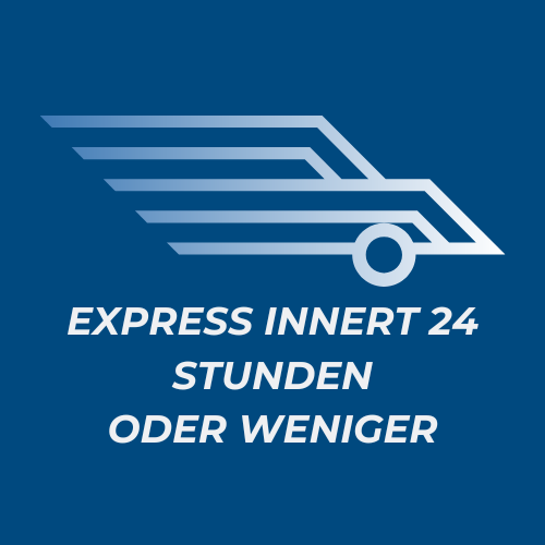 Bild eines Autos mit dem Text Express innert 24 Stunden oder weniger